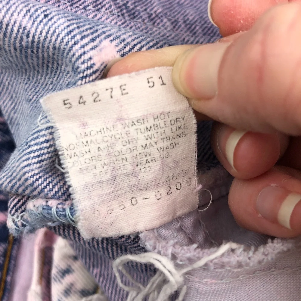 Levi's 550 Vintage Two-tone Tie-dye Denim Jean Skirt - Picture 8 of 8